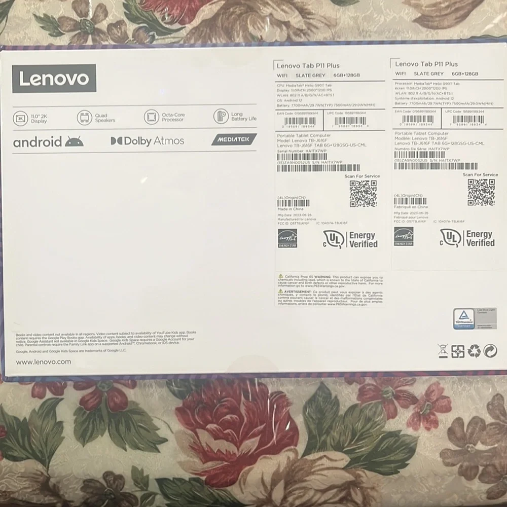 BRAND NEW! BOX NOT OPEN: Lenovo Tab P11 Plus - Slate Grey